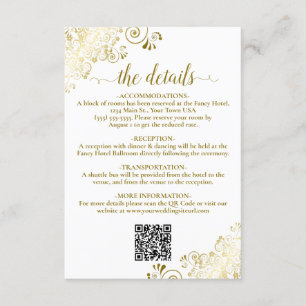 Eleganter QR Code für Hochzeiten und Hochzeiten Begleitkarte