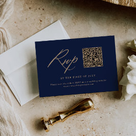 Eleganter QR-Code für Hochzeiten und Hochzeitskall RSVP Karte