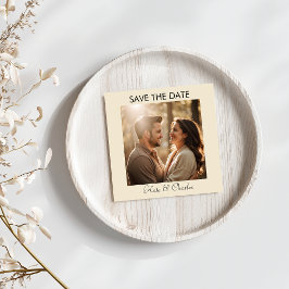 Eleganter QR-Code für moderne Foto Save the Date