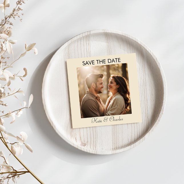 Eleganter QR-Code für moderne Foto Save the Date (Von Creator hochgeladen)