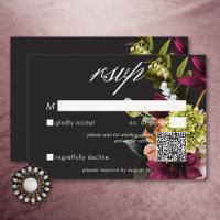 Eleganter QR-Code für Moody Burgundy & Pink