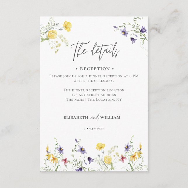 Eleganter QR Code Hochzeitsdetails Unterkunft Begleitkarte (Vorderseite)