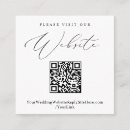 Eleganter QR Code Hochzeitskarte Begleitkarte