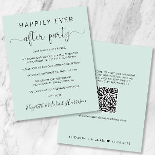 Eleganter QR Code Mint Hochzeitsempfang