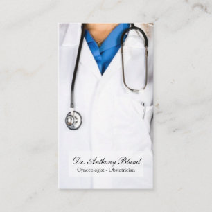 Eleganter QR-Code OBGYN Obstetrician Gynecologin Visitenkarte