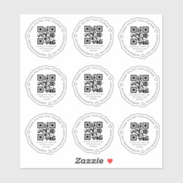 eleganter qr Code Rabatt für kleine Unternehmen Vi Aufkleber