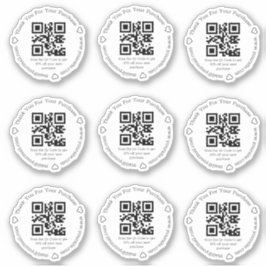 eleganter qr Code Rabatt für kleine Unternehmen Vi Aufkleber