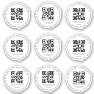 eleganter qr Code Rabatt für kleine Unternehmen Vi Aufkleber