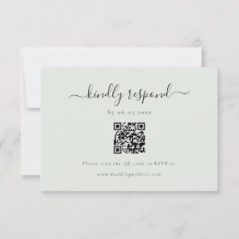 Eleganter QR-Code RSVP zum freundlichen Antworten Karte
