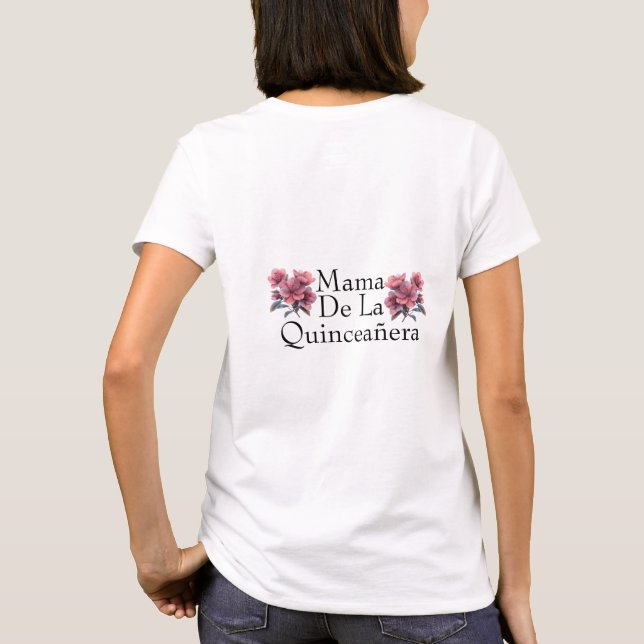 Eleganter Quinceañera Princess T - Shirt - Custom (Rückseite)