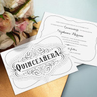 Eleganter Quinceañera Süd Western Schwarz und Weiß
