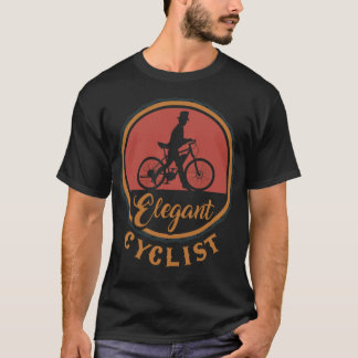 Eleganter Radfahrer Biker Radfahren Radsport Fahrr T-Shirt