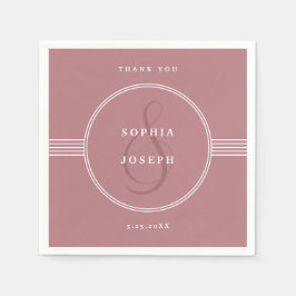 Eleganter Rahmen | Dusty Rose Wedding Serviette