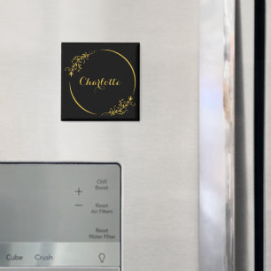 Eleganter Rahmen mit individuellem Namen Magnet