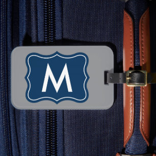 Eleganter Rahmen mit personalisiertem Monogramm-Lo Gepäckanhänger
