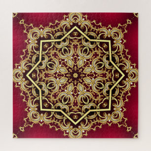 Eleganter Rahmen: Perle und Gold. Puzzle