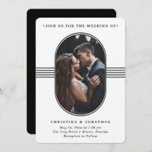 Eleganter Rahmen | Schwarz-Weiß-Foto-Hochzeit