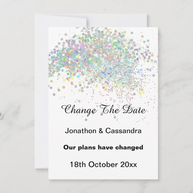 ELEGANTER RAINBOW PASTEL SPOT ÄNDERN DAS DATUM (Vorderseite)