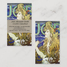 Eleganter Rauch, Job von Alphonse Mucha Art Nouvea