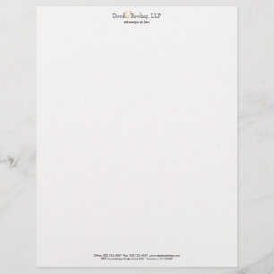 Eleganter Rechtsanwalt Simple White Letterhead Briefkopf