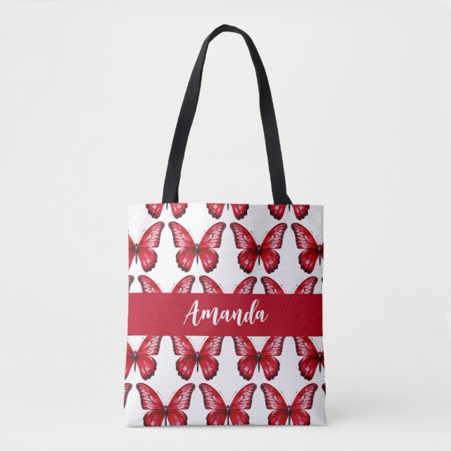 Eleganter Red Butterly Pattern Name (Vorderseite)