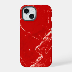 Eleganter Red Marble Textured Background iPhone 15 Hülle