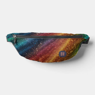 Eleganter Regenbogen-Kosmischer Abstracter Gold-Gl Bauchtasche