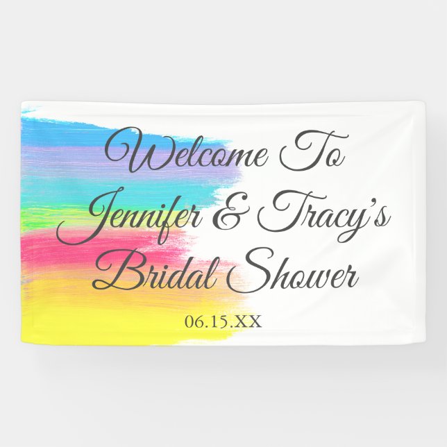 Eleganter Regenbogen-Personalisierter Lesbischer B Banner (Horizontal)