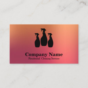 Eleganter Reinigungsservice Glitter Watercolor Visitenkarte