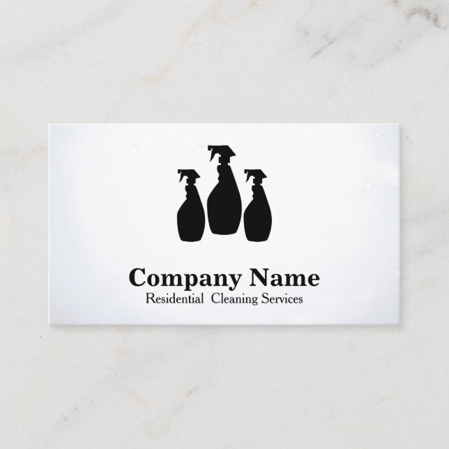 Eleganter Reinigungsservice Glitzer Wasserfarbe Visitenkarte (Vorderseite)