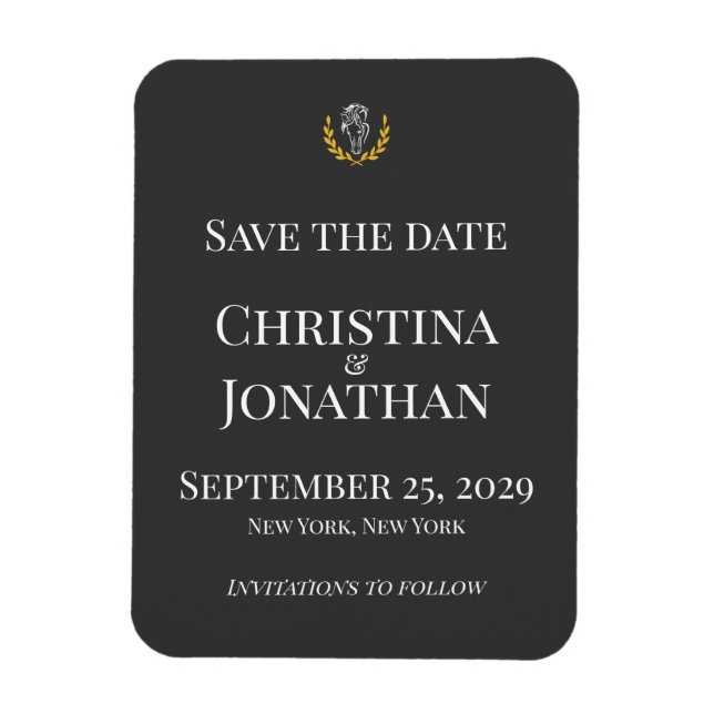 Eleganter Reitsport Save-the-Date-Magnet Magnet (Vertikal)