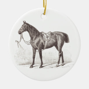 Eleganter Reitsportler Keramik Ornament