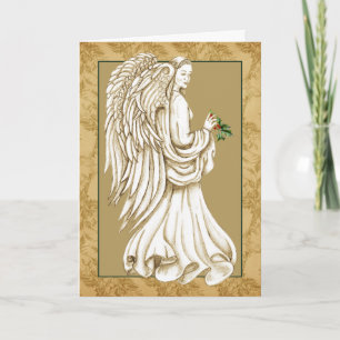 Eleganter religiöser Goldener Weihnachtsgel Karte