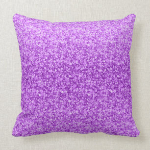 Eleganter Retro Lila Glitzer und Glitzern Kissen