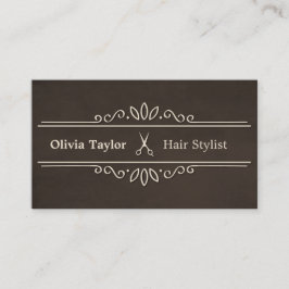 Eleganter Retro-Schere Friseur-Stylist-Friseurlade Visitenkarte