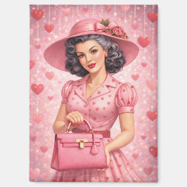 Eleganter Retro-Valentinsmagnet Magnet