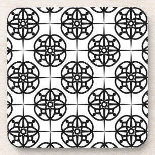 Eleganter Retro-Vibe-Geometrischer Muster Getränkeuntersetzer