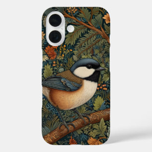 Eleganter Retro-Waldvogel iPhone 16 Hülle