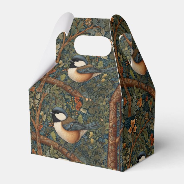 Eleganter Retro-Waldvogel  Geschenkschachtel (Rückseite)