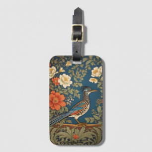 Eleganter Roadrunner Bird William Morris Inspirier Gepäckanhänger