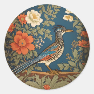 Eleganter Roadrunner-Vogel, inspiriert von William Runder Aufkleber