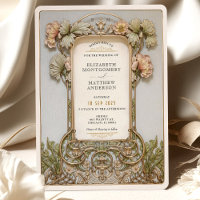 Eleganter Rokoko Wedding Floral Filigree Rahmen