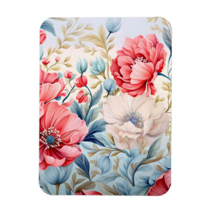 Eleganter Romantischer Blumen Botanischer Garten Magnet
