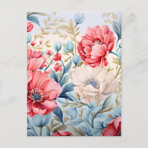 Eleganter Romantischer Blumenbotanischer Garten Feiertagspostkarte