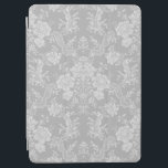 Eleganter Romantischer Chic Floral Damask-Gray iPad Air Hülle<br><div class="desc">Elegantes,  Vintag inspiriert Blumendamast-Design mit schick monochromen hellen auf dunkelpastellgrauen Blume,  grünen Rollen und Taschen von zarten Milchbändern. Dieses Muster ist nahtlos und kann nach oben oder unten skaliert werden.</div>