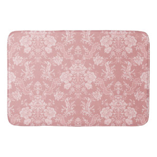 Eleganter romantischer Chic Floral Damask-Pastel P Badematte