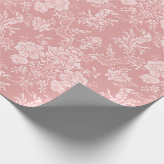 Eleganter romantischer Chic Floral Damask-Pastel P Geschenkpapier