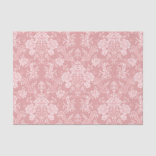 Eleganter romantischer Chic Floral Damask-Pastel P Seidenpapier