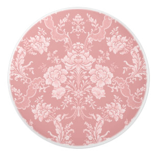 Eleganter romantischer Chic Floral Damask-Pastel R Keramikknauf