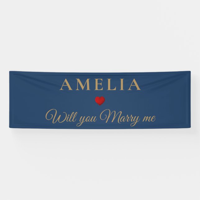 Eleganter Romantischer Heiratsantrag Banner (Horizontal)